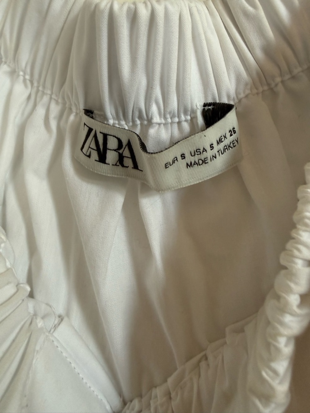 Zara White Off-Shoulder Button Front Blouse - Picture 4 of 4